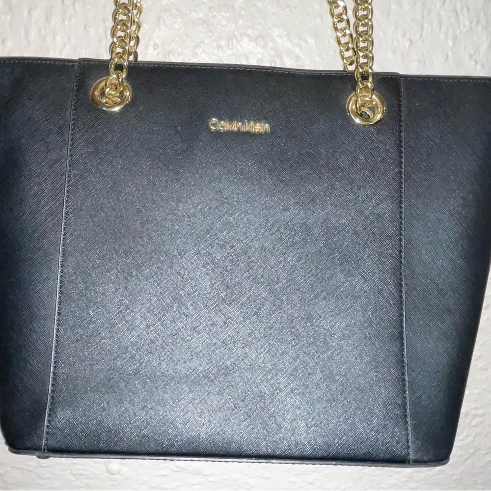 Calvin Klein Tote with Gold Accents